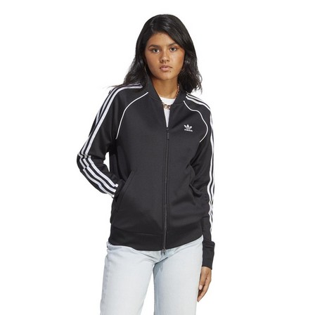 Women Adicolor Classics Sst Track Top, Black, A701_ONE, large image number 1