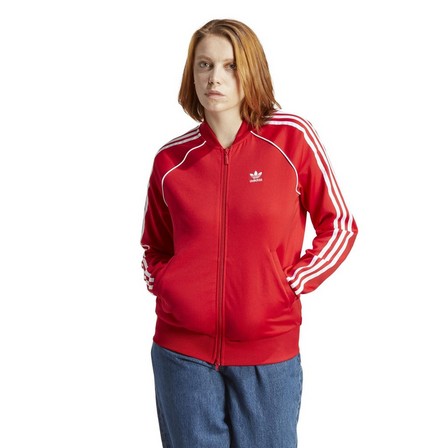 Women Adicolor Classics Sst Track Top, Red, A701_ONE, large image number 1