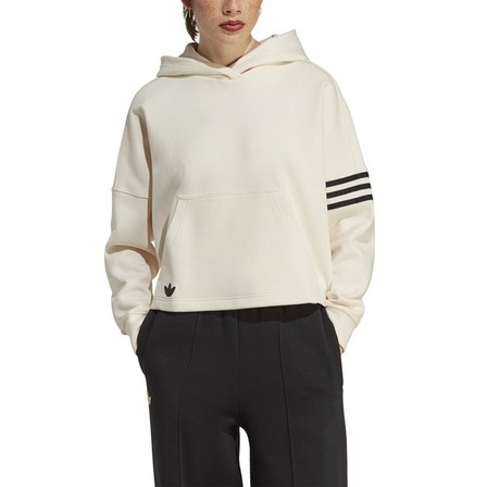 Women Adicolor Neuclassics Hoodie, White, A701_ONE, large image number 2