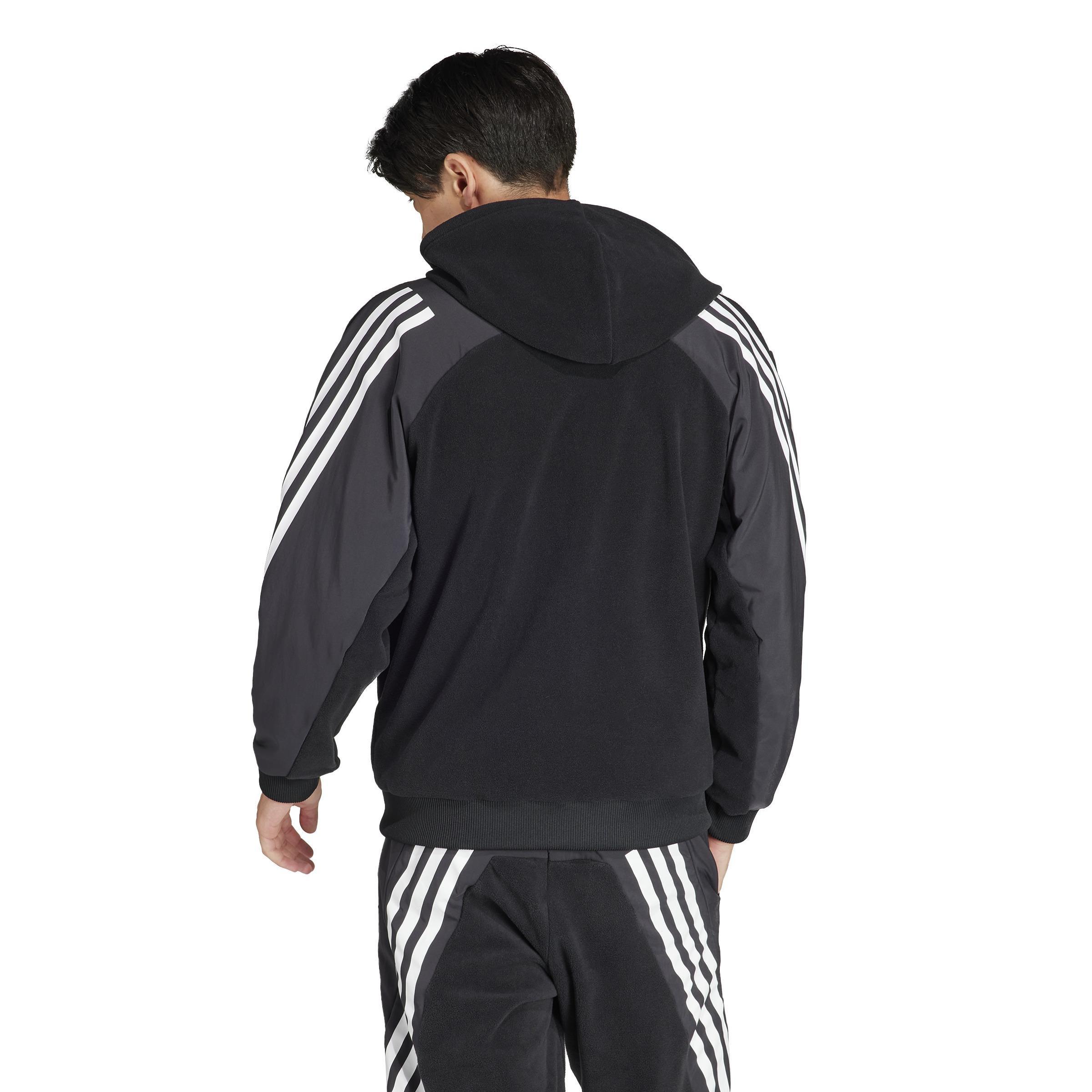 Unisex Future Icons 3-Stripes Hoodie, Black, A701_ONE, large image number 3