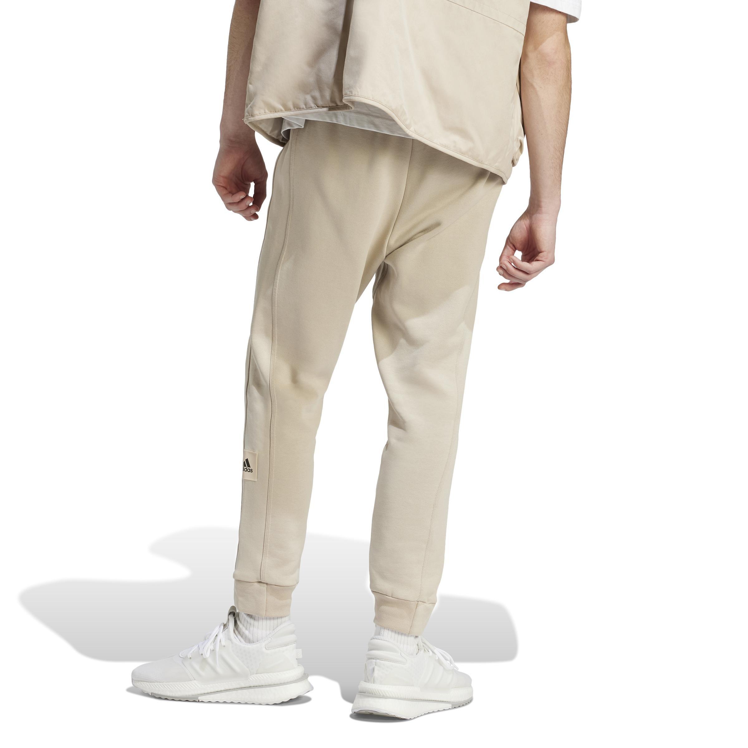 Men Lounge Fleece Joggers, Beige, A701_ONE, large image number 4