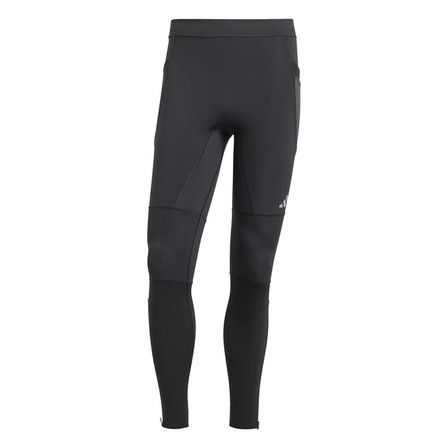 Men Ultimate Running Conquer The Elements Leggings, Black, A701_ONE, large image number 1
