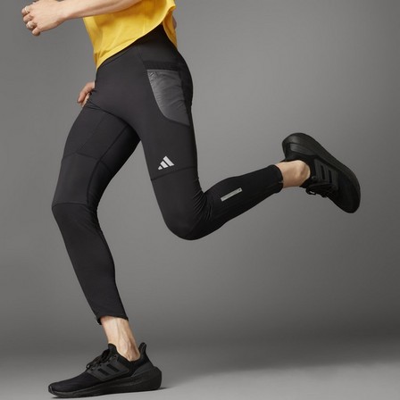 Men Ultimate Running Conquer The Elements Leggings, Black, A701_ONE, large image number 19