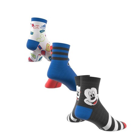 Unisex Kids Mickey Mouse Crew Socks 3 Pairs, Black, A701_ONE, large image number 8