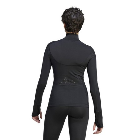 Women Truepurpose Training Midlayer Jacket, Black, A701_ONE, large image number 5
