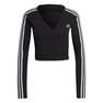 Women Adicolor Classics Crop Long-Sleeve Top, Black, A701_ONE, thumbnail image number 3