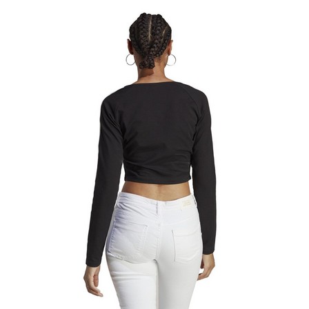 Women Adicolor Classics Crop Long-Sleeve Top, Black, A701_ONE, large image number 5