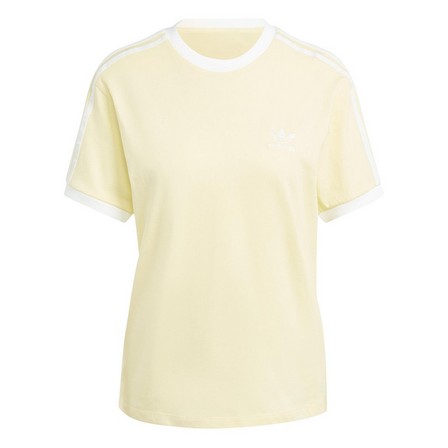 Women Adicolor Classics 3-Stripes T-Shirt, Yellow, A701_ONE, large image number 2
