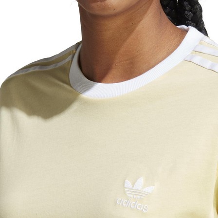 Women Adicolor Classics 3-Stripes T-Shirt, Yellow, A701_ONE, large image number 6