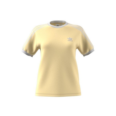 Women Adicolor Classics 3-Stripes T-Shirt, Yellow, A701_ONE, large image number 14