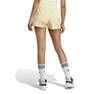 Women 3-Stripes Shorts, Yellow, A701_ONE, thumbnail image number 4