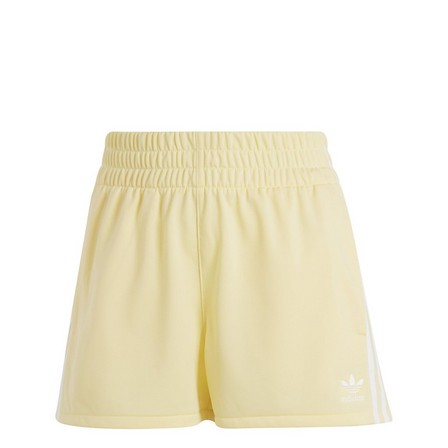Women 3-Stripes Shorts, Yellow, A701_ONE, large image number 6