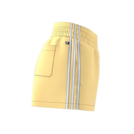 Women 3-Stripes Shorts, Yellow, A701_ONE, large image number 7