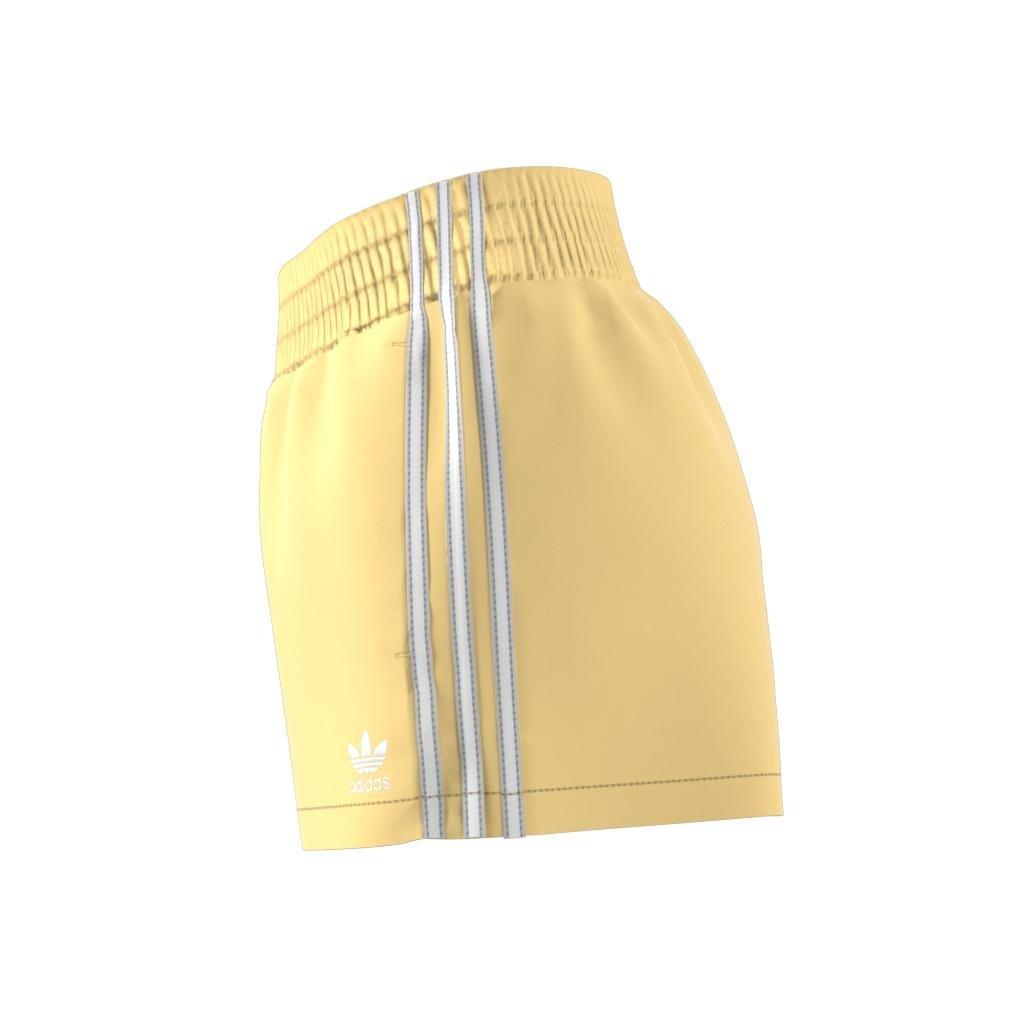 Women 3-Stripes Shorts, Yellow, A701_ONE, large image number 11