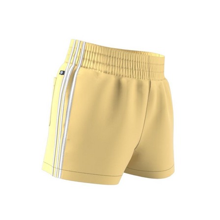 Women 3-Stripes Shorts, Yellow, A701_ONE, large image number 14
