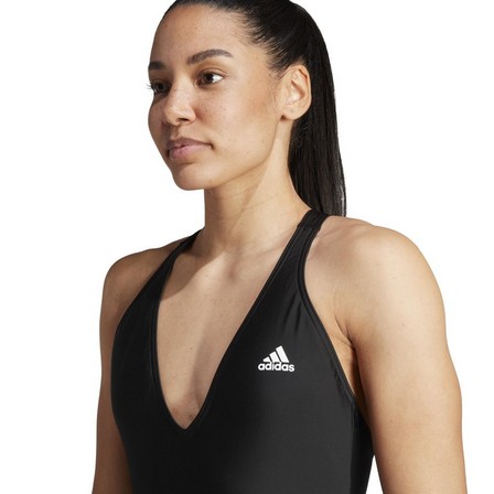 Women 3-Stripes Swimsuit, Black, A701_ONE, large image number 8