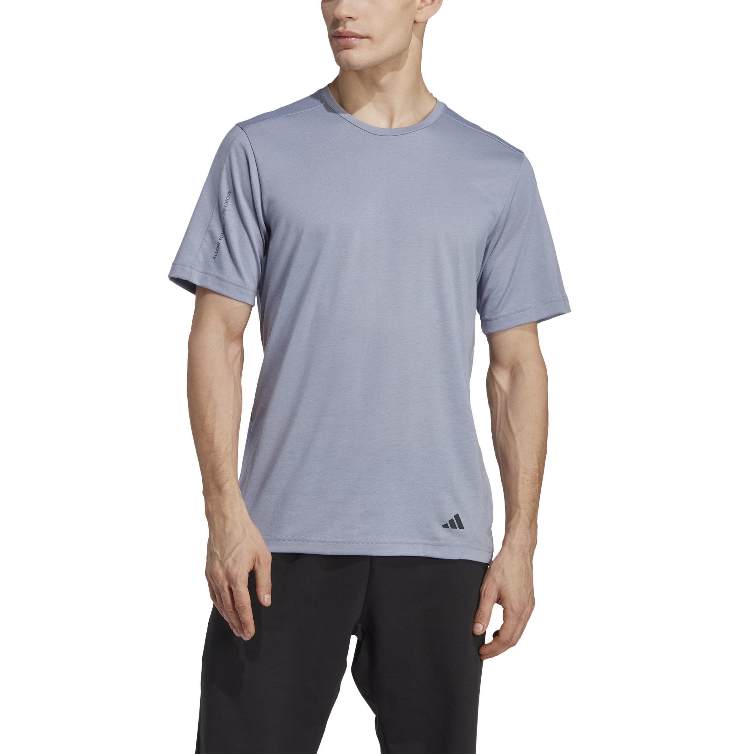 Men Yoga Base Training T-Shirt, Purple, A701_ONE, large image number 0