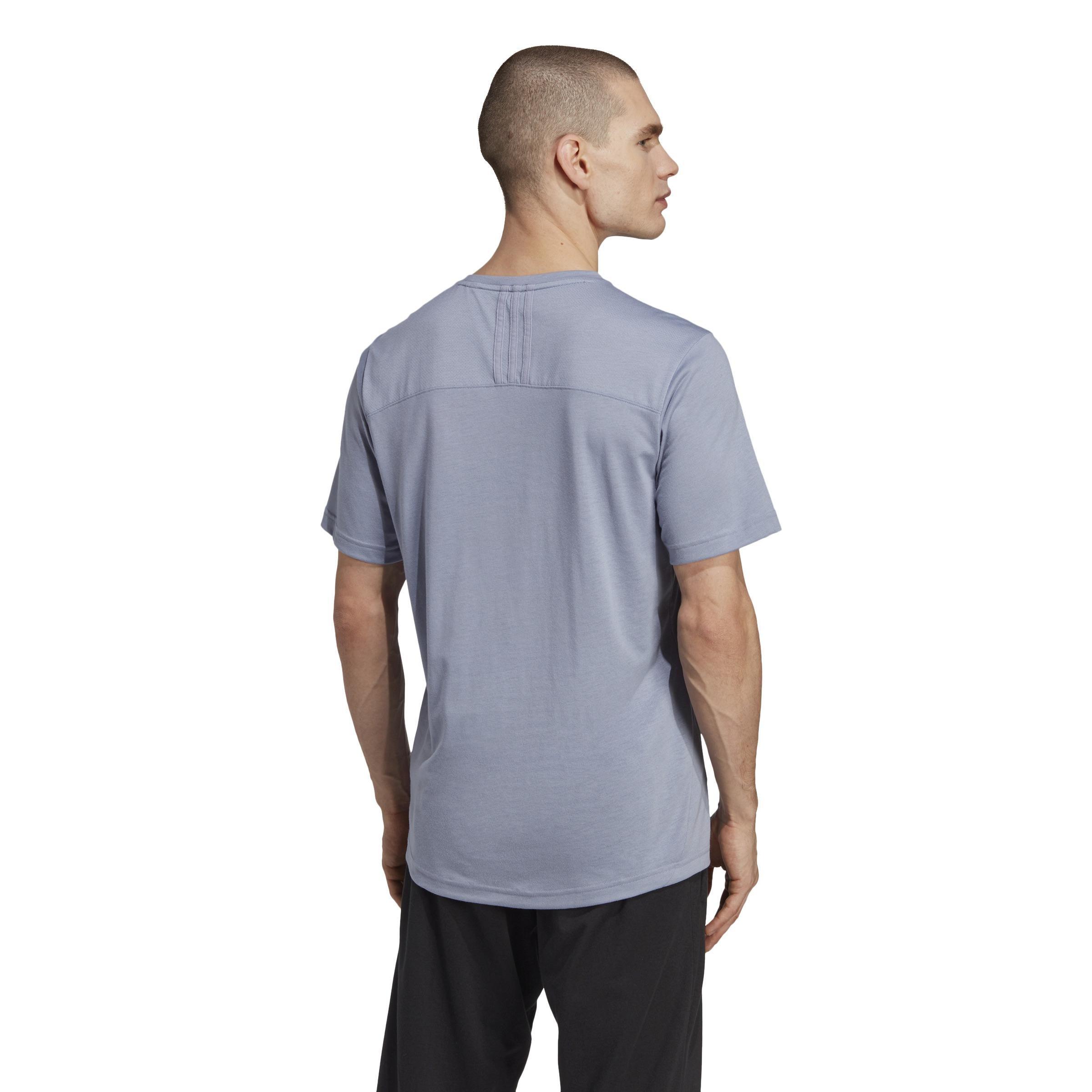 Men Yoga Base Training T-Shirt, Purple, A701_ONE, large image number 2