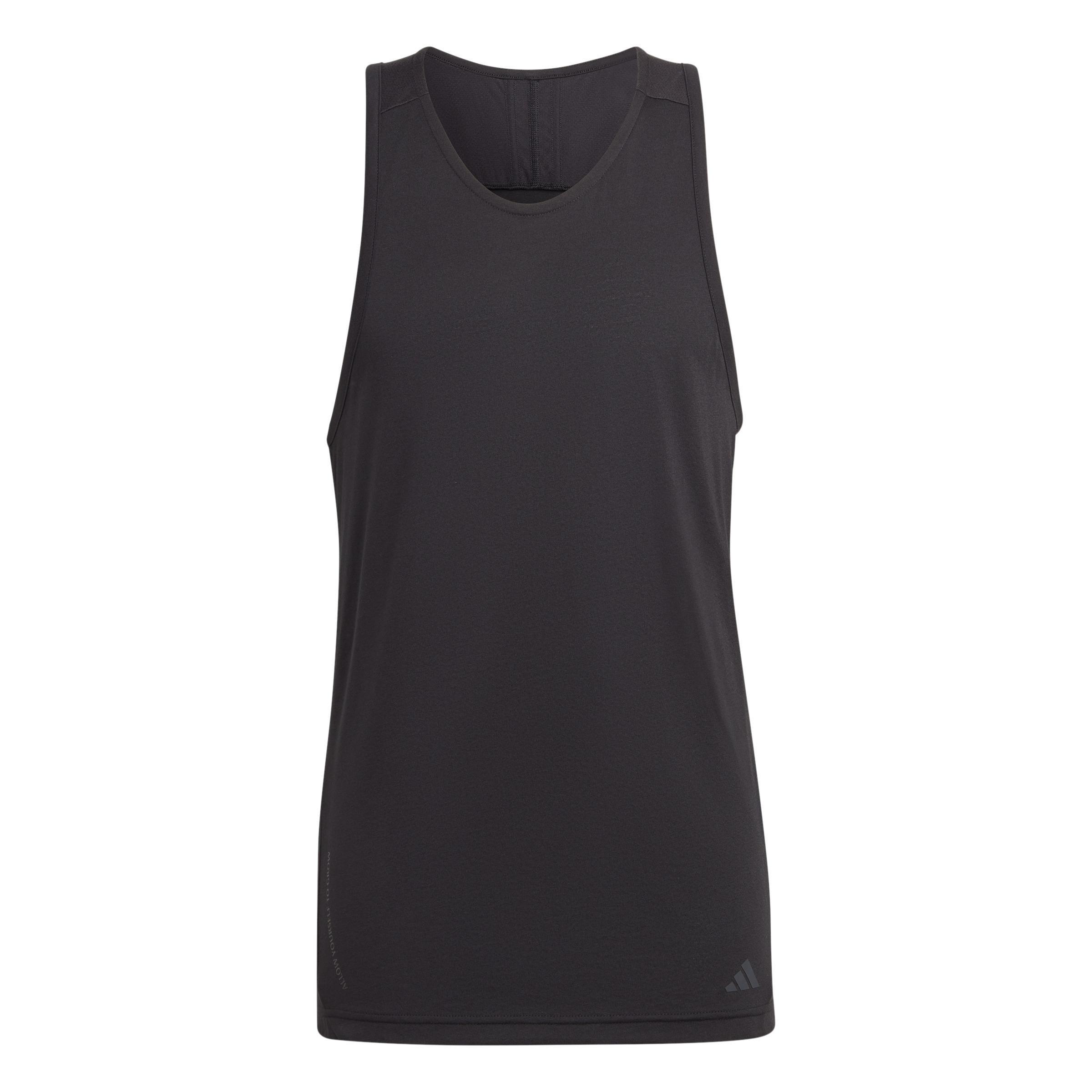 Men Yoga Base Training Tank Top, Black, A701_ONE, large image number 12