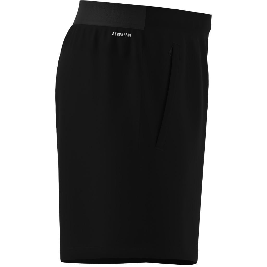 Men Train Essentials Logo Training Shorts, Black, A701_ONE, large image number 7