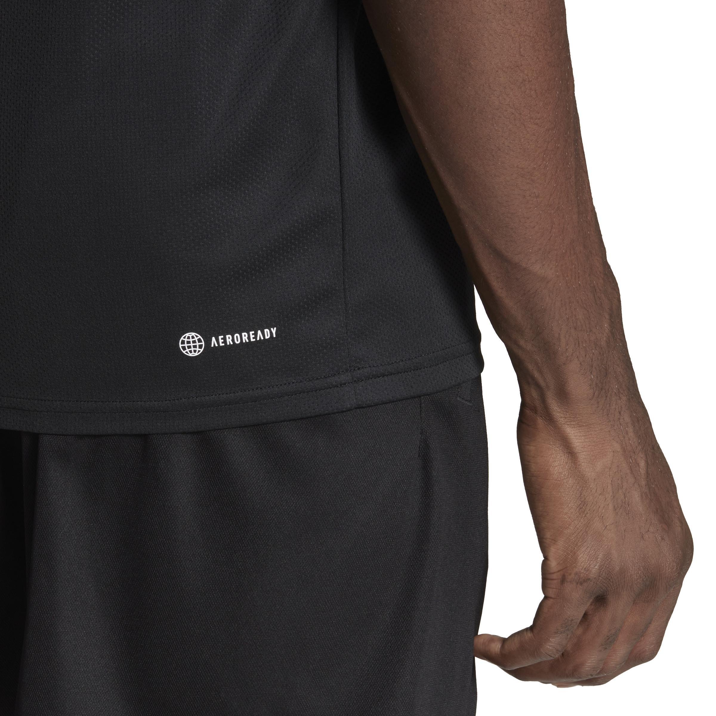 Train Essentials 3-Stripes Training T-Shirt, Black, , large image number 6