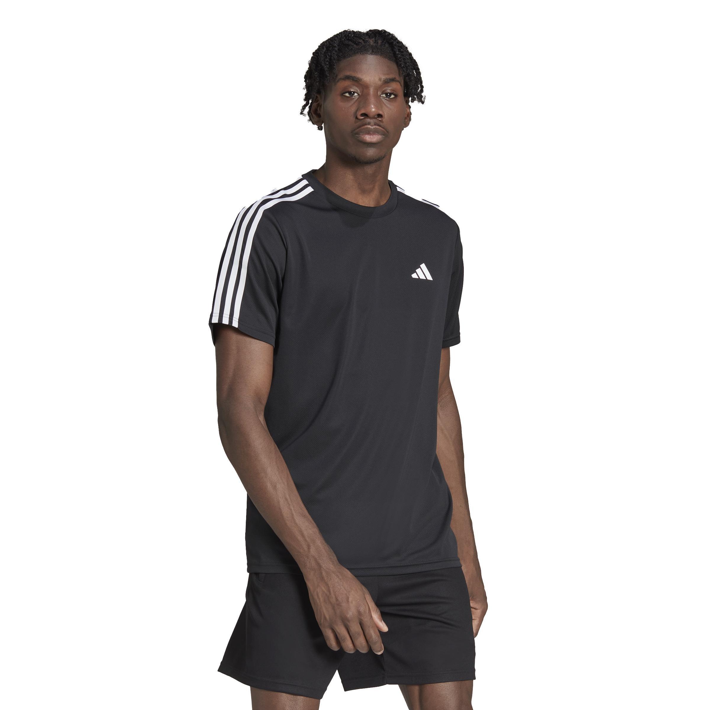 Train Essentials 3-Stripes Training T-Shirt, Black, A701_ONE, large image number 9