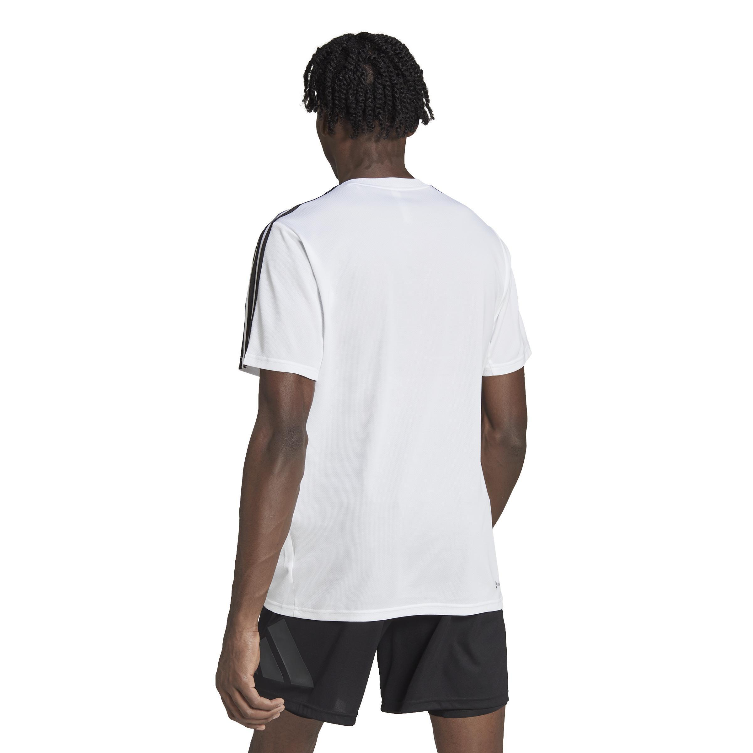 Train Essentials 3-Stripes Training T-Shirt, White, A701_ONE, large image number 3