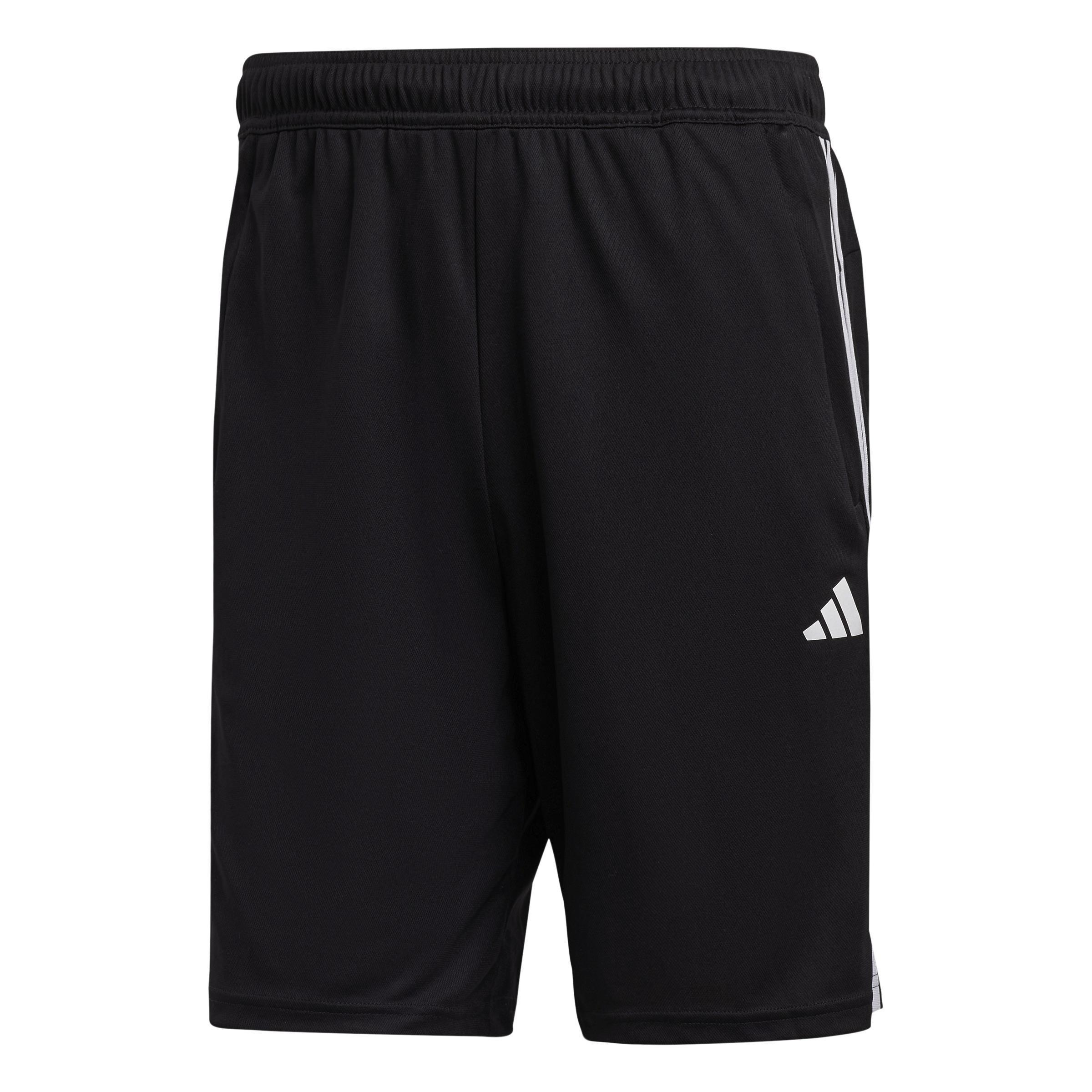 Train Essentials Pique 3-Stripes Training Shorts, Black, , large image number 0