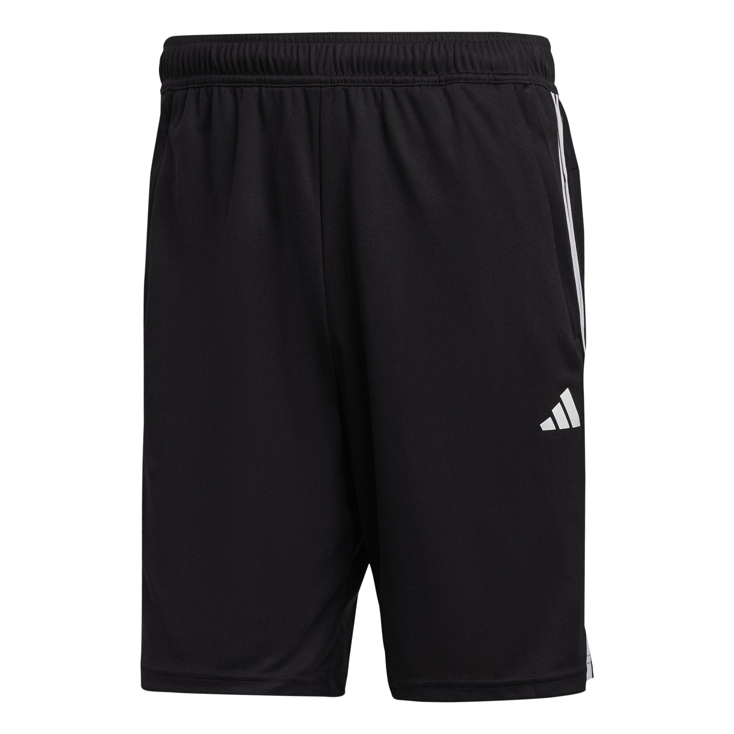 Train Essentials Pique 3-Stripes Training Shorts, Black, , large image number 1