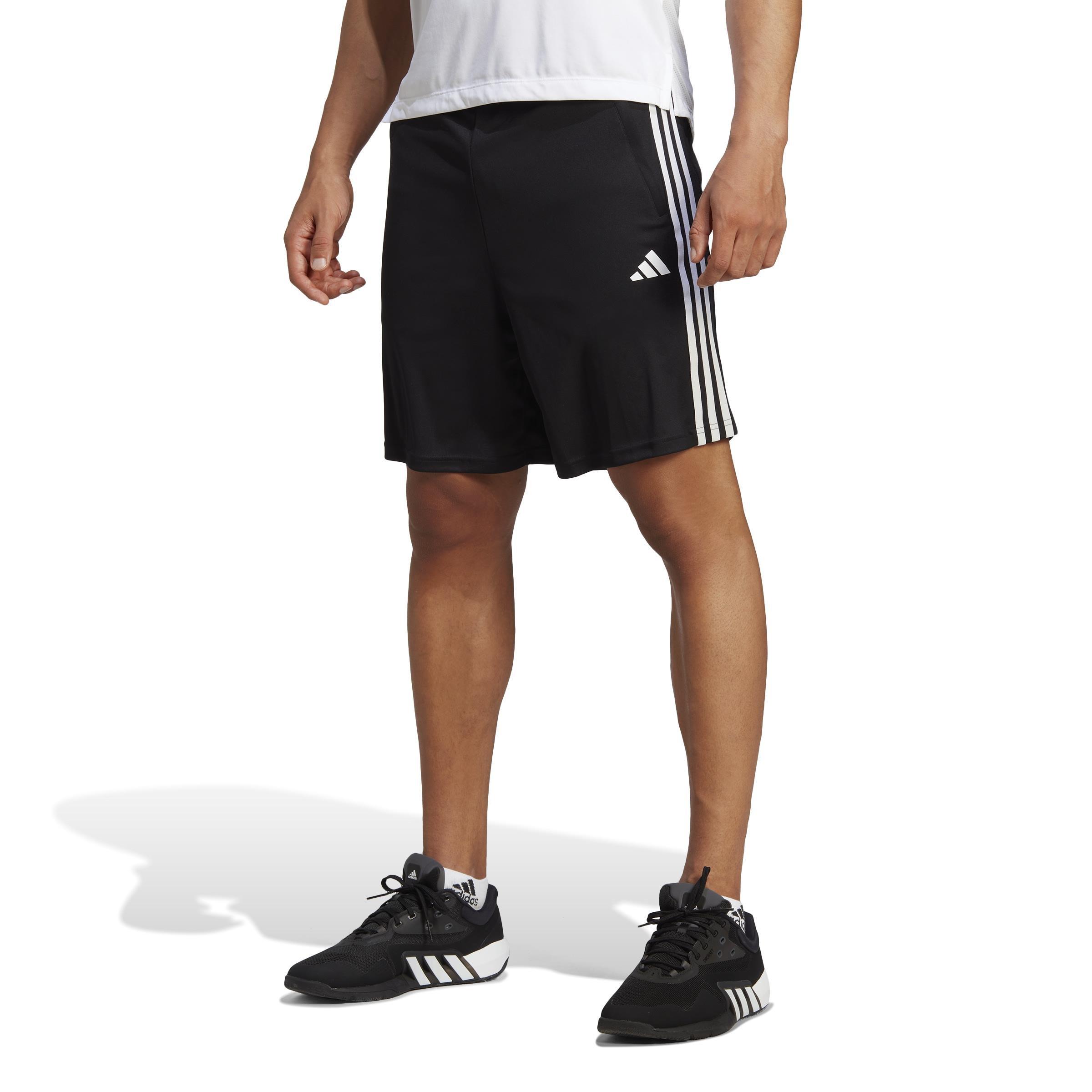 Men Train Essentials Pique 3-Stripes Training Shorts, Black, A701_ONE, large image number 10