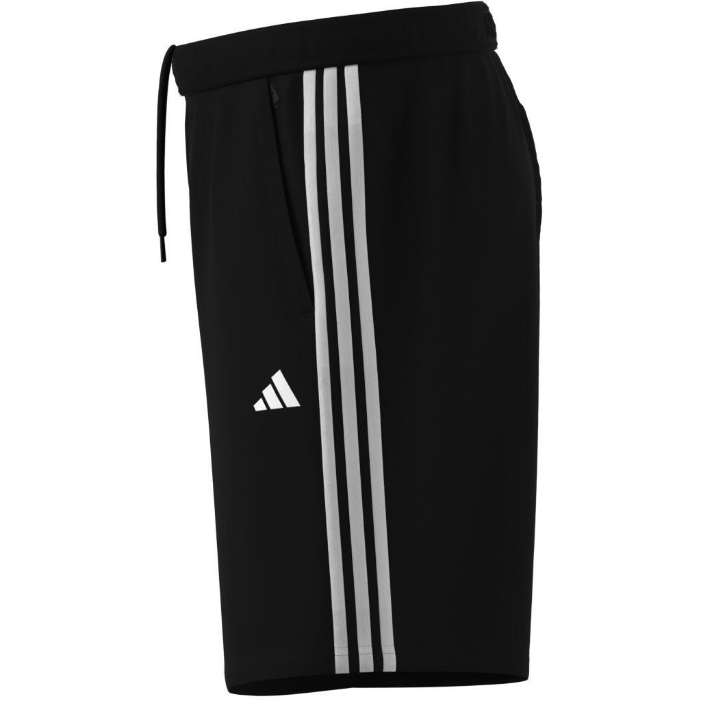 Train Essentials Pique 3-Stripes Training Shorts, Black, , large image number 12