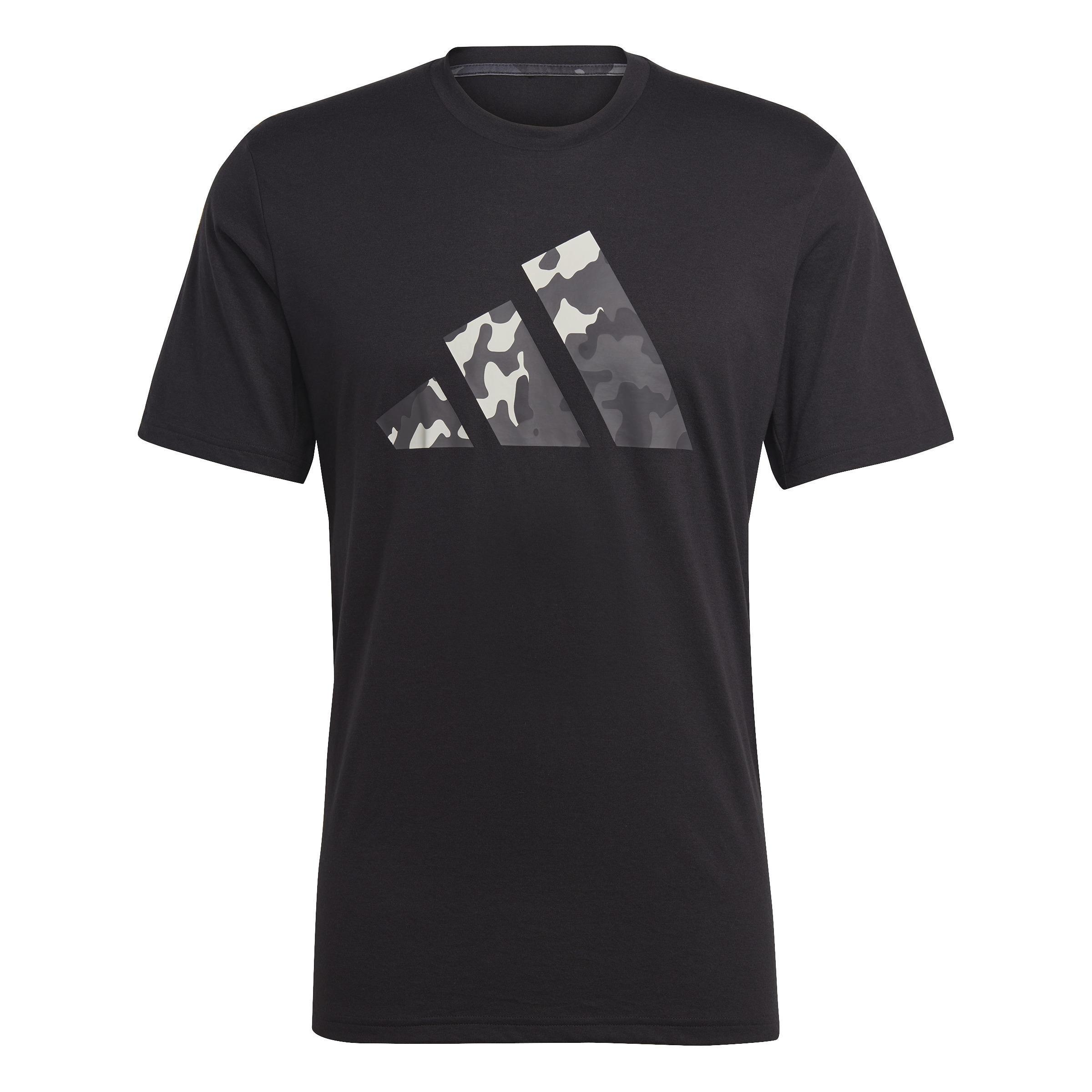 Men Train Essentials Seasonal Logo Training T-Shirt, Black, A701_ONE, large image number 2