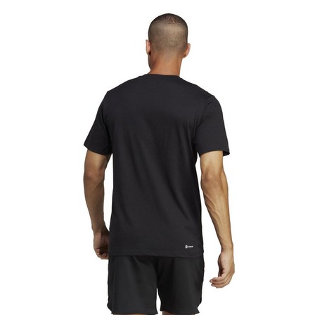 Men Train Essentials Seasonal Logo Training T-Shirt, Black, A701_ONE, large image number 5