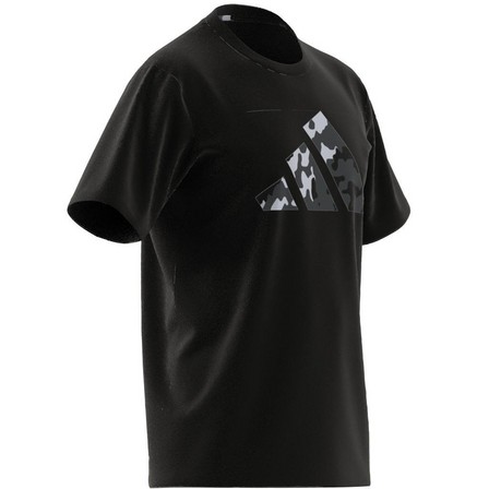 Men Train Essentials Seasonal Logo Training T-Shirt, Black, A701_ONE, large image number 9
