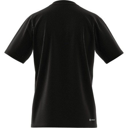 Men Train Essentials Seasonal Logo Training T-Shirt, Black, A701_ONE, large image number 10