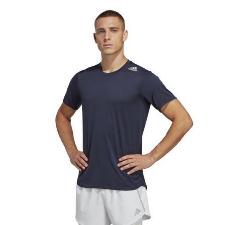 Men Designed 4 Running T-Shirt, Navy, A701_ONE, large image number 1