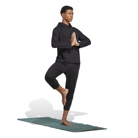 Men Yoga Graphic Training Hoodie, Black, A701_ONE, large image number 1