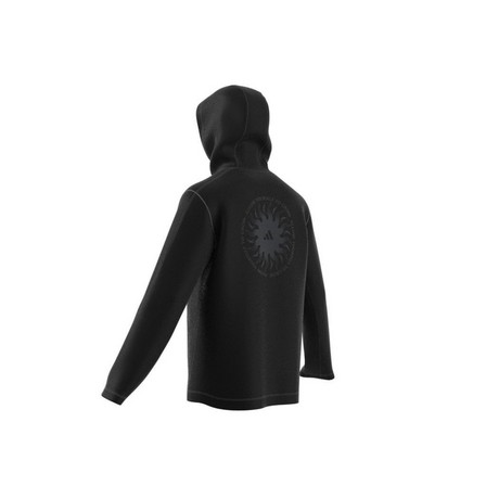 Men Yoga Graphic Training Hoodie, Black, A701_ONE, large image number 11