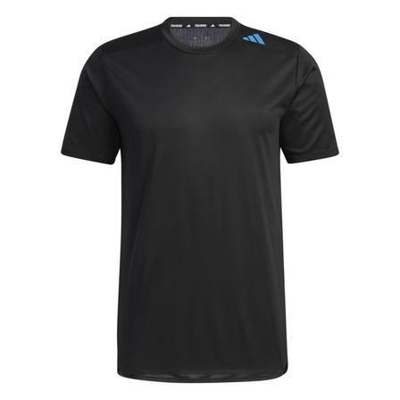 Men Designed 4 Training Hiit T-Shirt, Black, A701_ONE, large image number 4