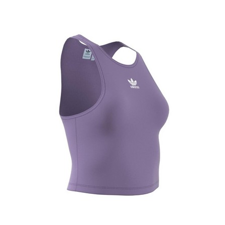 Women Adicolor Essentials Rib Tank Top, Purple, A701_ONE, large image number 7