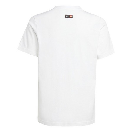 Unisex Junior Adidas X Lego Graphic T-Shirt, White, A701_ONE, large image number 3