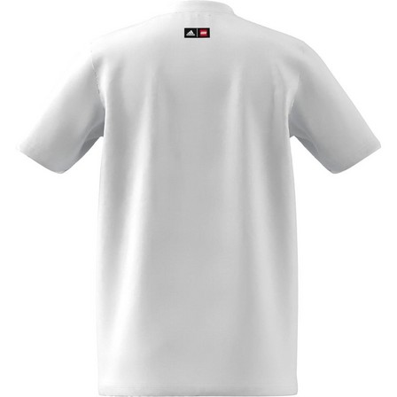 Unisex Junior Adidas X Lego Graphic T-Shirt, White, A701_ONE, large image number 5