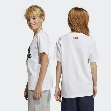 Kids Unisex Adidas X Lego Graphic T-Shirt, White, A701_ONE, large image number 1