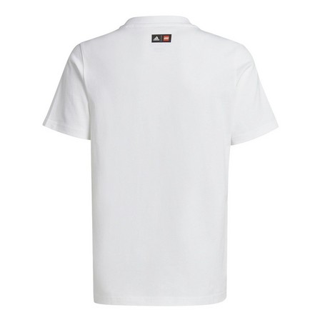 Kids Unisex Adidas X Lego Graphic T-Shirt, White, A701_ONE, large image number 4