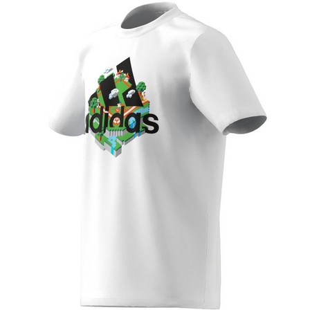 Kids Unisex Adidas X Lego Graphic T-Shirt, White, A701_ONE, large image number 8