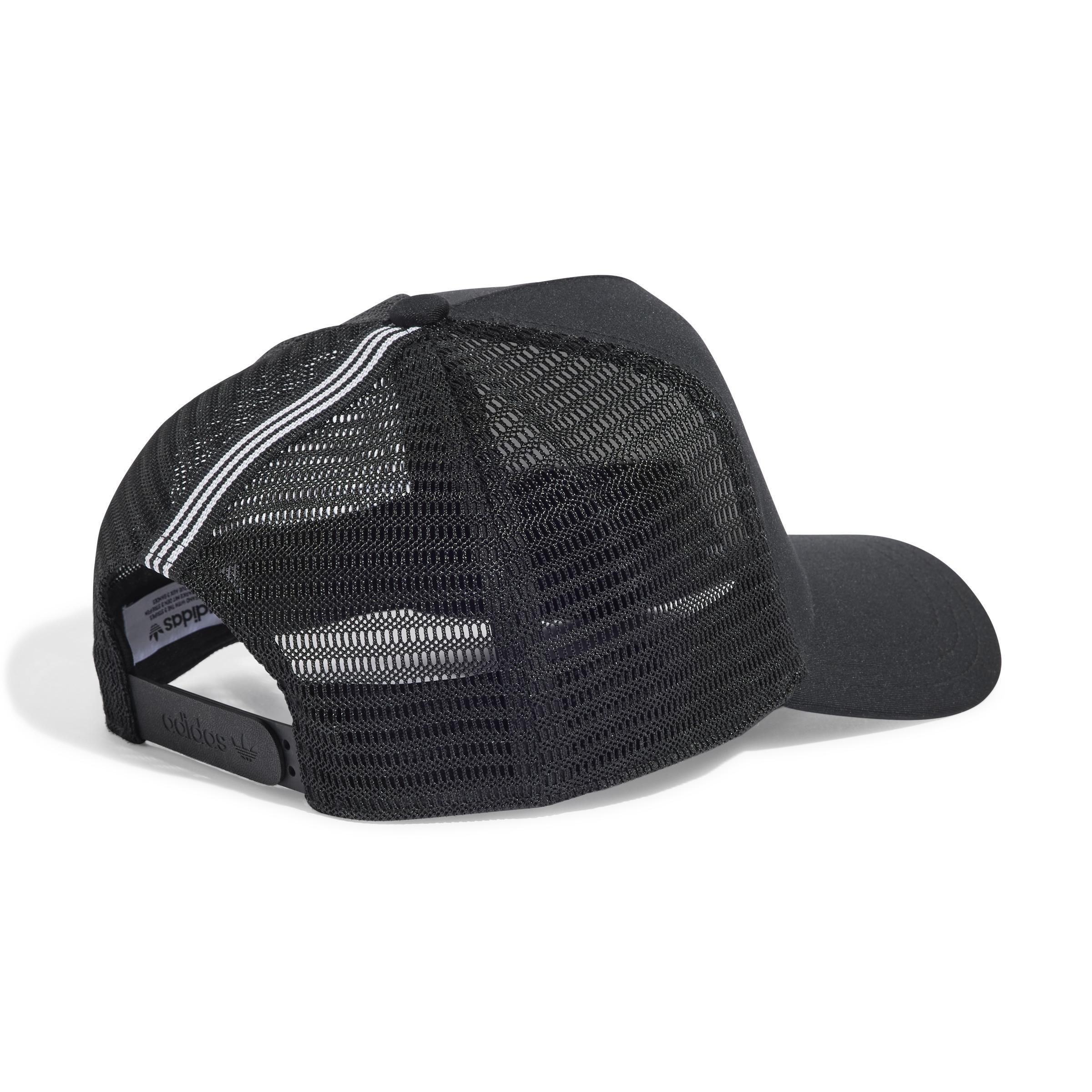 Unisex Adicolor Classic Curved Foam Trucker Cap, Black, A701_ONE, large image number 1