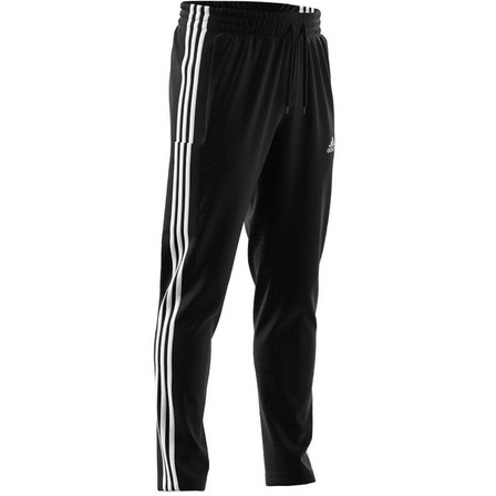Men Essentials Single Jersey Tapered Open Hem 3-Stripes Joggers, Black, A701_ONE, large image number 5