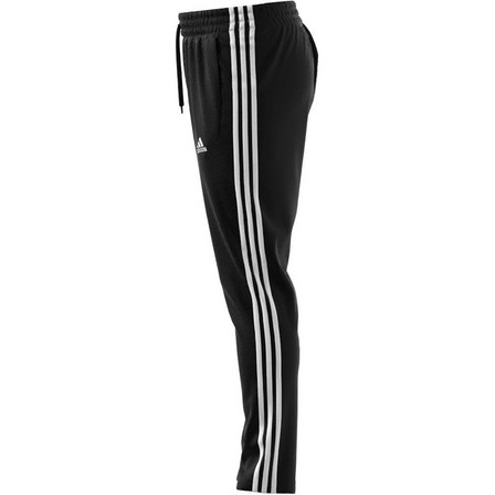 Men Essentials Single Jersey Tapered Open Hem 3-Stripes Joggers, Black, A701_ONE, large image number 7