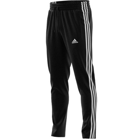 Men Essentials Single Jersey Tapered Open Hem 3-Stripes Joggers, Black, A701_ONE, large image number 10