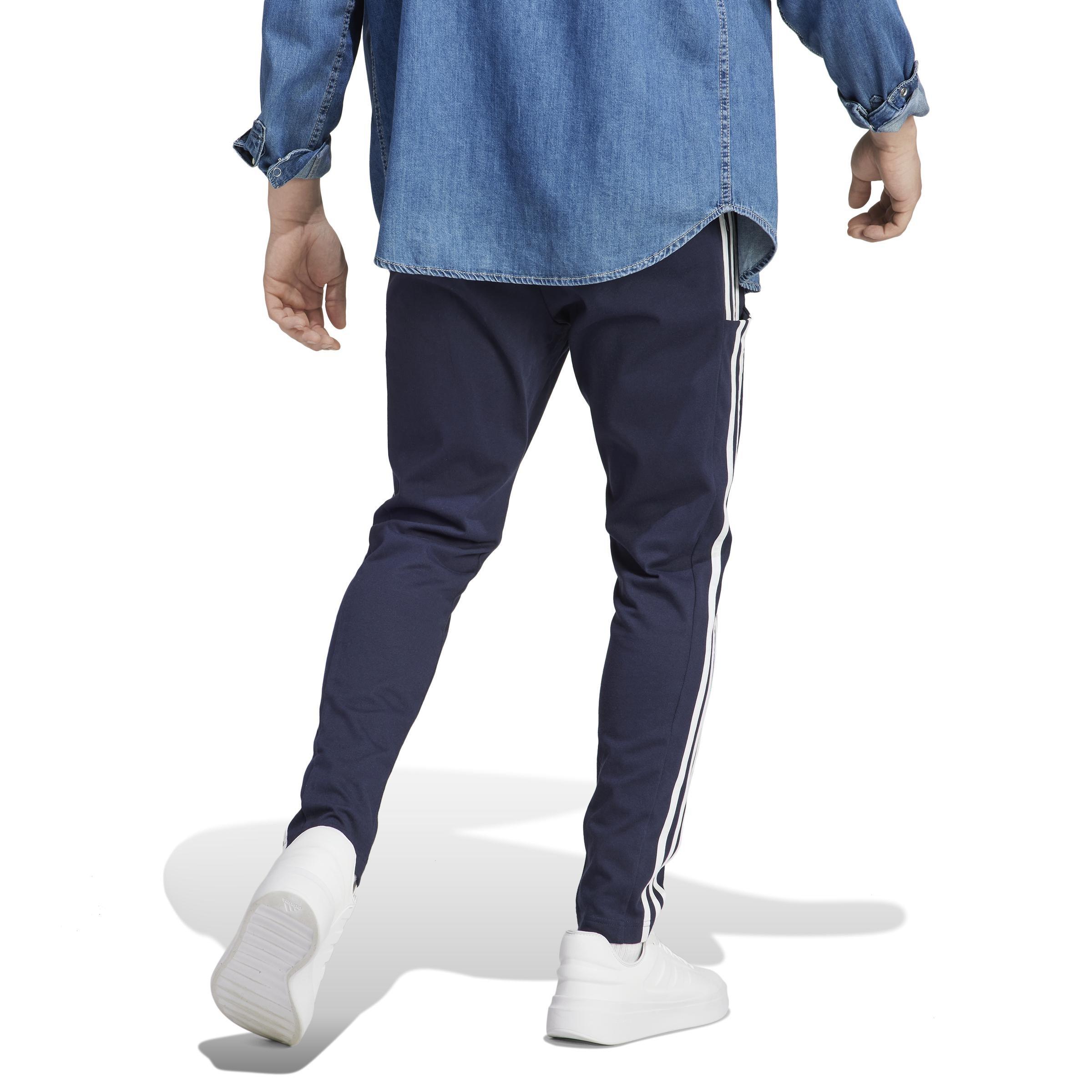 adidas - Men Essentials Single Jersey 3-Stripes Joggers, Navy